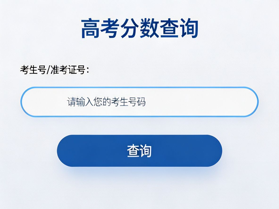 高考分数查询系统界面